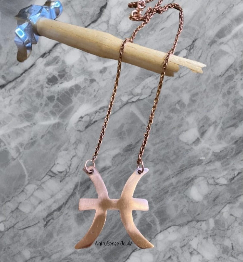 Pisces Zodiac in Copper