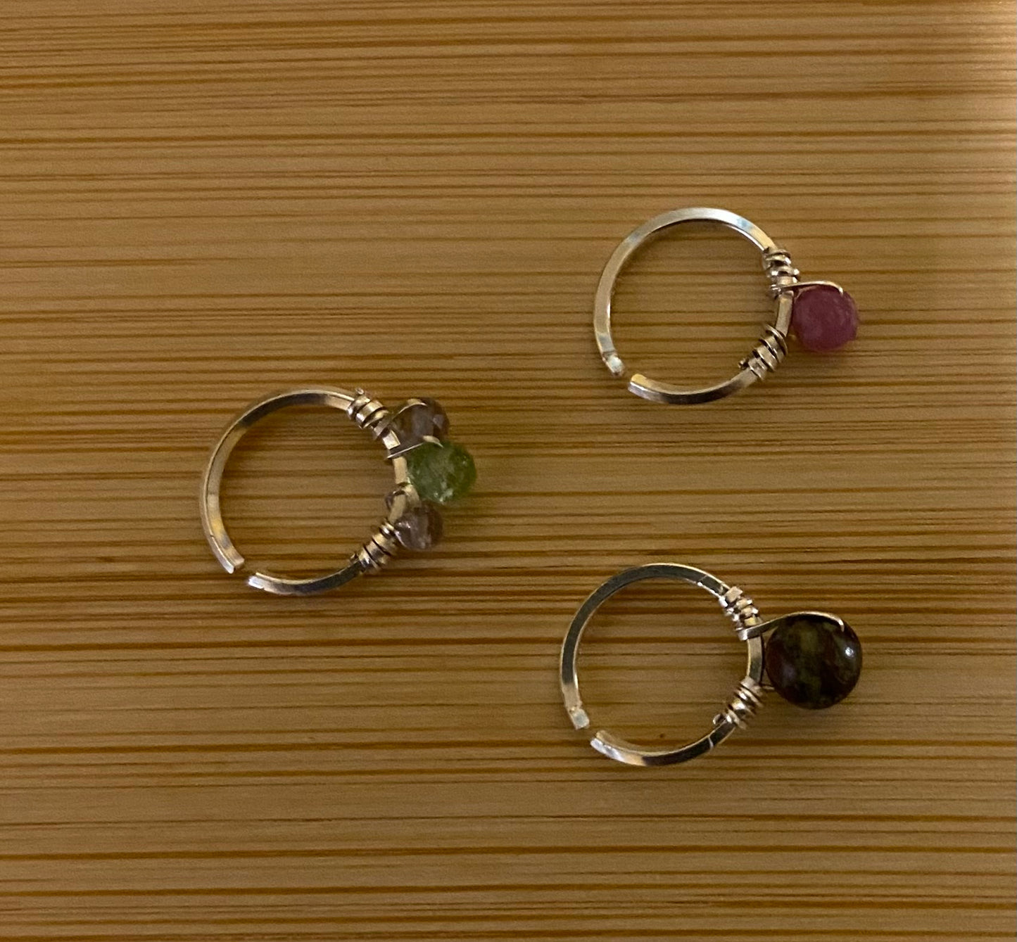 Sterling Silver Hoop Nose Rings with 2mm Faceted Gemstone