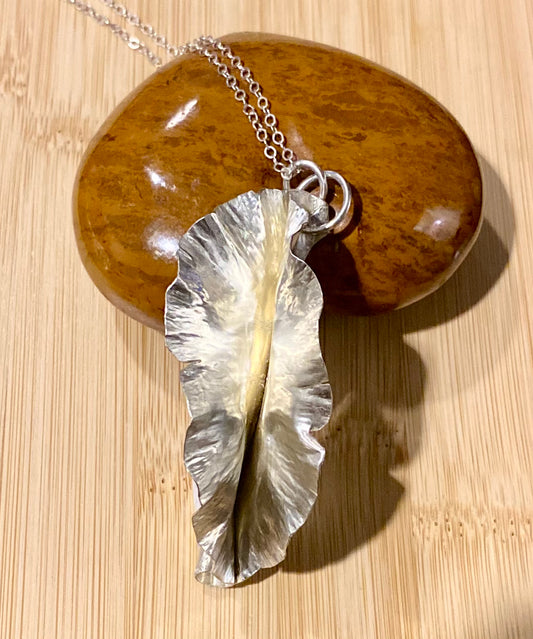 Sterling Silver Organia Leaf Pendant